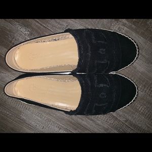 Black Canvas Chanel Espadrilles